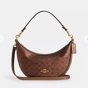 NWT Coach Aria Metallic Brown Shoulder/crossbody bag